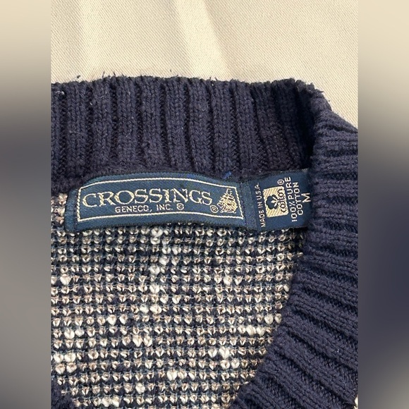 Vintage Knit Weave Grandpa Sweater - M - Picture 3 of 9